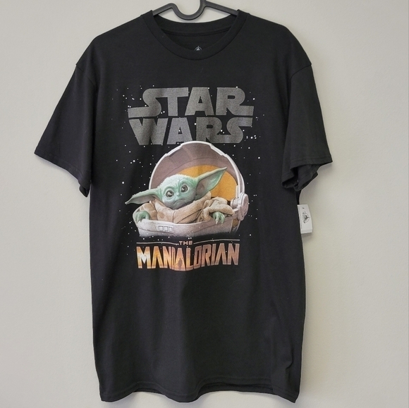 Star Wars Mandalorian The Child Grogu Baby yoda T-shirt Black M - Picture 1 of 6